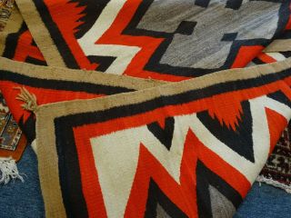 Antique 1910 - 20s? Native american navajo indian rug hand made design colors 9