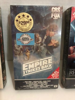 STAR WARS RARE Release Vintage VHS Tapes RED LOGO 5