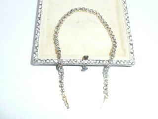 Antique Ladies Solid 18k Gold & 2.  6cts Of Old Cut Diamond Tennis Bracelet