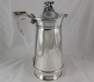 Great Antique Silver Plate Ice Water Pitcher Polar Bear 050 Gorham 1871
