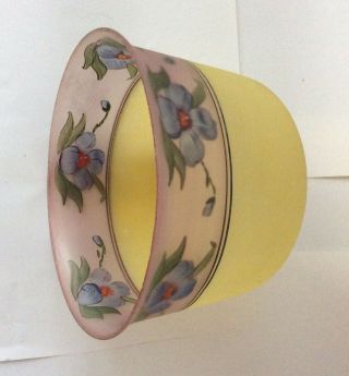Reverse Painted Glass Lamp Shade For Boudoir Or Small Table Lamp 4