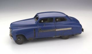 Vintage JNF Indicator - Blue Tin Plate Clockwork Car - Unusual 3