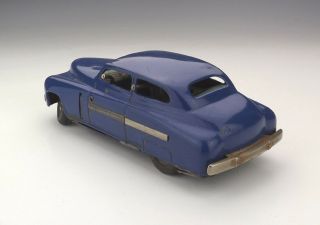 Vintage JNF Indicator - Blue Tin Plate Clockwork Car - Unusual 4