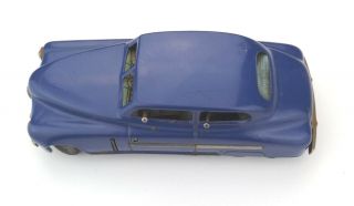 Vintage JNF Indicator - Blue Tin Plate Clockwork Car - Unusual 5