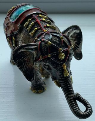 Tiffany & Co.  Sterling Silver & Enamel Circus Elephant Designed By Gene Moore