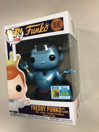 Funko Pop Fundays 2019 SDCC Freddy As METALLIC Genie LE 350 RARE & 2