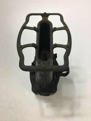 Antique Cast Iron Tom Thumb Lamp - Stove Kerosene Low Heat Lamp - Circa Late 1800s 6
