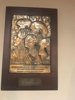 Norman Rockwell Bronze Award 1954 Freedom of Worship 5