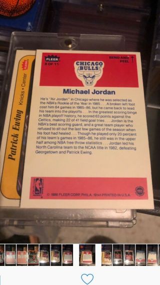 INCREDIBLY RARE 86 - 87 COMP.  FLEER BASKETBALL SET - JORDAN,  BARKLEY,  OLAJUWON,  ETC 11