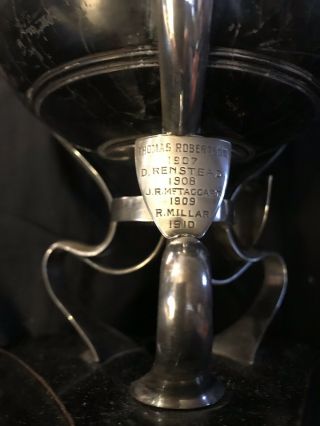 RARE 1907 ENGLISH STERLING ST LEONARD’S LAWN BOWLING SILVER TROPHY ONE OF A KIND 9