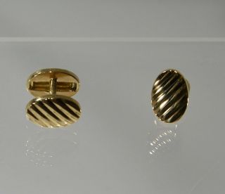 Tiffany & Co.  Cufflinks Cuff Buttons Solid 14 K Yellow Gold