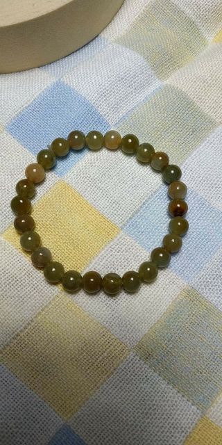 Grade A 100 Natural Burmese Jadeite Jade Beaded Bracelet A 279