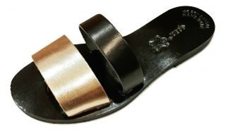 Ancient Greek Womens Sandals Roman Handmade Leather Shoes Slide Flat