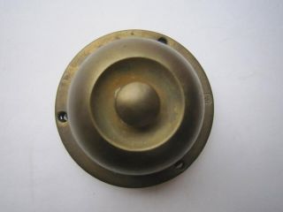 Vintage Antique Door Bell Button Solid Brass Round 2 1/4 " Retro Looking Rare