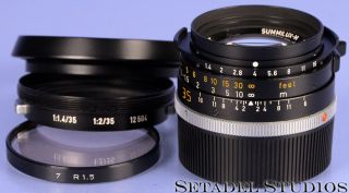 Leica Leitz 35mm Summilux - M F1.  4 2nd Ver German M Lens,  12504 Shade Rare