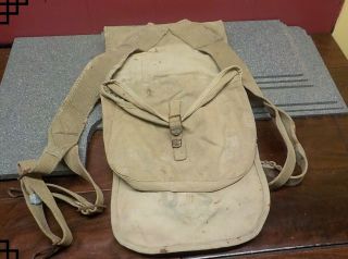 Vintage Ww1/ww2 U.  S.  Army Military Backpack Field Gear Canvas Bag Us