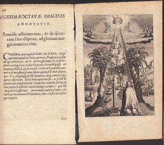 Ancient Latin Way to Heaven Book print Via Vitae 1620 Jesus Bolswert Angel Devil 2