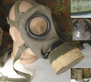 Wwii 1941 German Ally Gas Mask W/canvas Pouch