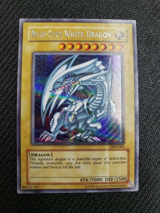 Yugioh Dds - 001 Blue Eyes White Dragon Secret Rare English Very