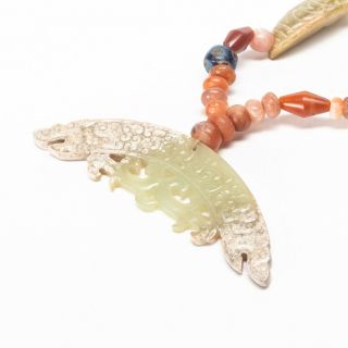 Chinese/Tibetan Antique/Vintage Agate&Ancient Jade,  Crystal Seal Prayer Beads 3
