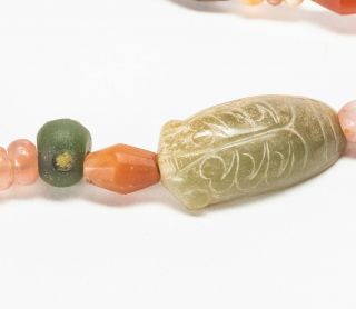 Chinese/Tibetan Antique/Vintage Agate&Ancient Jade,  Crystal Seal Prayer Beads 7
