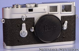 LEICA LEITZ M3 10150 LATE NO GUARD SS CHROME RANGEFINDER CAMERA BODY,  BOX RARE 2