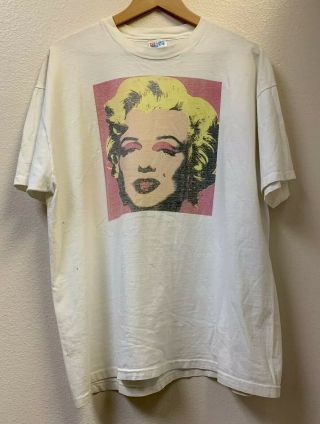 Vintage 80s Andy Warhol - Rare - Marlyn Monroe Double Sided T Shirt Xl