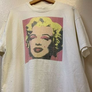 Vintage 80s Andy Warhol - RARE - Marlyn Monroe Double Sided T Shirt XL 2