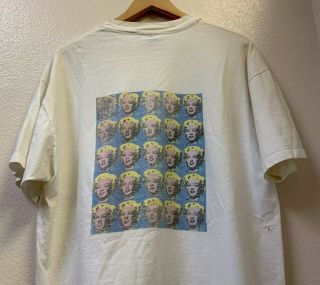 Vintage 80s Andy Warhol - RARE - Marlyn Monroe Double Sided T Shirt XL 7