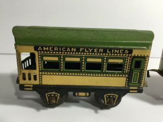 Antique Gilbert Toys 1950 ' s American Flyer Liners Tin Plate 3 Car Set No Reserv 4