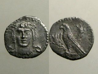 Nagidos Cilicia Silver Obol_ancient Greece_eagle Standing On Head Of Deer