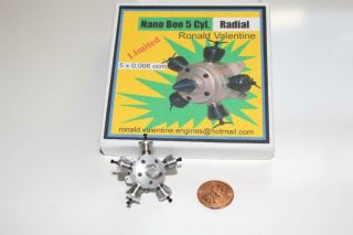 Rare Valentine Nano Teaser 5 Cylinder Radial Diesel Model Engine Nib.