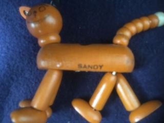 Vintage Jaymar Specialty Co.  LITTLE ORPHAN ANNIE ' s Sandy Jointed Wood Figure 2