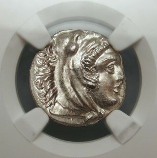 NGC MS Alexander The Great Drachma.  Spectacular ancient Greek coin.  VERY RARE 2