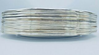 Sheridan Silver - Plated Scalloped Edge Charger Plates x 24 w Anti - Tarnish Sleeves 8