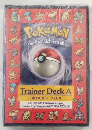 Rare Pokemon Trainer Deck A,  Brock 