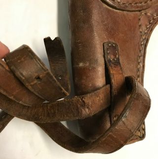 WWI M1912 Pistol Belt with.  45 Revolver Leather Holster 5
