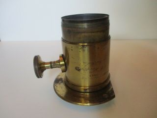 Antique Brass Camera Lens,  " C.  C.  Harry Jon,  N.  Y.  " 7669,  Early 19th Century