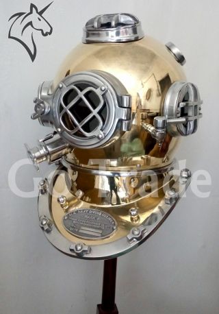 US Navy Vintage Dive Helmet Mark V Antique Diving Divers Marriage Helmet GIFT 3