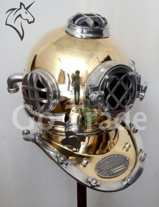 US Navy Vintage Dive Helmet Mark V Antique Diving Divers Marriage Helmet GIFT 4