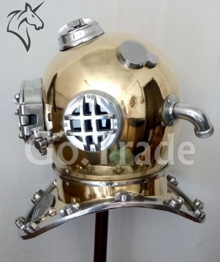 US Navy Vintage Dive Helmet Mark V Antique Diving Divers Marriage Helmet GIFT 5