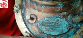 Scuba Helmet Copper Antique Rare Rusted Divers Diving Helmet Navy Mark 5 Bolt 4