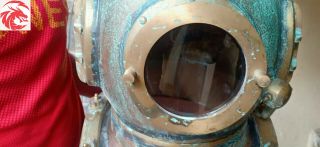 Scuba Helmet Copper Antique Rare Rusted Divers Diving Helmet Navy Mark 5 Bolt 5