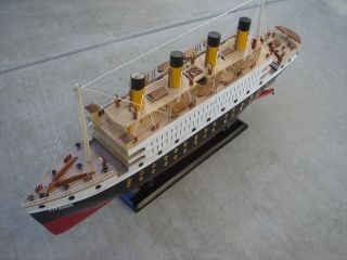 Titanic Wooden Model Cruise Ship 24 "