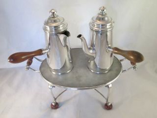 A Fine Very Rare Silver Plated Coffee Pot Warmer And Stand 1894 By Elkington