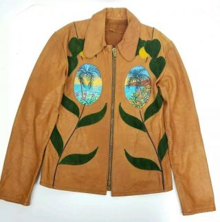 Rare East West Musical Instruments Co Janti Vintage Leather Jacket Hand Made