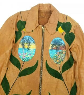 RARE East West Musical Instruments Co Janti Vintage Leather Jacket Hand Made 2