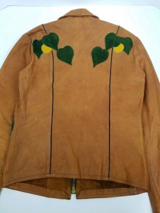RARE East West Musical Instruments Co Janti Vintage Leather Jacket Hand Made 6