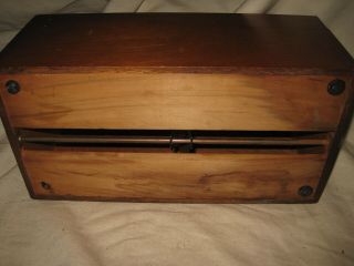 Weis Index Card File Box Oak Wood Hinged Lid 13 