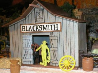Western Playset Building Black Smith Same Scale As Marx